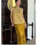 Yvette 2-Piece Lace Cheongsam Set