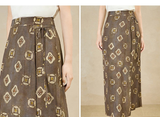 Dusk Brown Floral A-Line Cheongsam Skirt