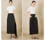 Flora Black Jacquard Cheongsam Skirt