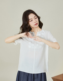 Dawn White Lace Loose Cheongsam Top
