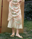 Cordelia Lotus Pink Jacquard Cheongsam Skirt