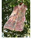 Una Vintage Gray Green Cheongsam Top