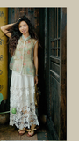 Una Vintage Gray Green Cheongsam Top