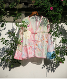Opal Mist Pink Peach Cheongsam Top
