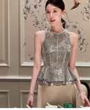 Princess 2-Piece Embroidered Cheongsam Top Skirt