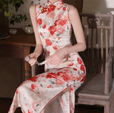 Anya Red Jacquard Cheongsam Dress