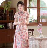 Snowdrop Pink Modern Cheongsam Dress