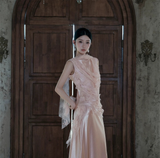 Bella 2-Piece Lace Satin Cheongsam Set