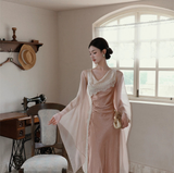 Seraphina Lace Satin Cheongsam Dress