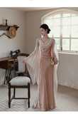 Seraphina Lace Satin Cheongsam Dress