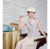 Haute 2-Piece Embroidered Linen Satin Cheongsam Set