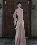 Bella 2-Piece Lace Satin Cheongsam Set