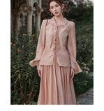 Vega 2-Piece Tencel Textured Cheongsam Set