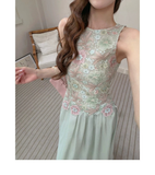Dazzle Lace Dyed Cheongsam Dress