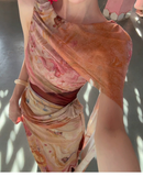 Persephone Floral Print Cotton Cheongsam Dress
