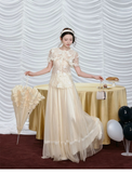 Moonlight 2-Piece Lace Sequin Cheongsam Set