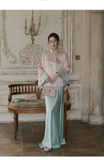 Belladonna 2-Piece Embroidered Acetate Cheongsam Set