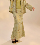 Fabiana 2-Piece Embroidered Jacquard Cheongsam Set