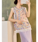 Opulence 2-Piece Embroidered Jacquard Cheongsam Set