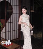 Starlight 2-Piece Modern Linen Cheongsam Set