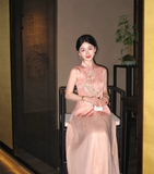 Ming 2-Piece Jacquard Linen Cheongsam Set