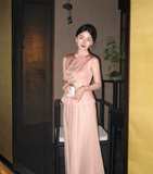 Ming 2-Piece Jacquard Linen Cheongsam Set
