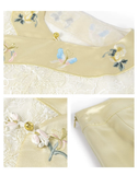 Gladiolus 2-Piece Embroidered Lace Cheongsam Set