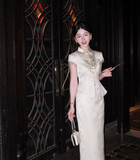 Stardust 2-Piece Jacquard Embroidered Cheongsam Set
