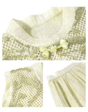 Penelope 2-Piece Wax-Dye Beaded Cheongsam Set