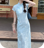 Faye Floral Print Cheongsam Dress