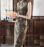 Giselle Sandalwood Vintage Cheongsam Dress