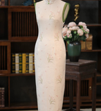 Iris Silk Floral Cheongsam Dress