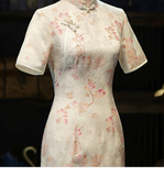 Purity Light Pink Silk Cheongsam Dress