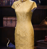 Larkspur Silk Modern Cheongsam Dress