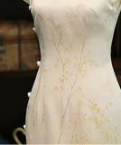 Marigold Silk Floral Cheongsam Dress