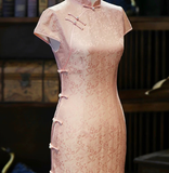 Raffaella Silk Jacquard Cheongsam Dress