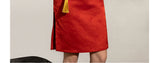 Blanche Red Jacquard Cheongsam Dress