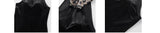 Zinnia Black Velvet Cheongsam Top
