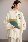 Summit Off-White Jacquard Cheongsam Top