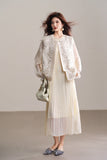 Odile Ginkgo Color Beaded Vest Cheongsam