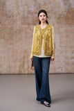 Odile Ginkgo Color Beaded Vest Cheongsam