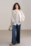 Odile Ginkgo Color Beaded Vest Cheongsam