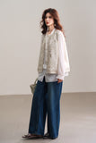 Odile Ginkgo Color Beaded Vest Cheongsam