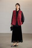 Ginevra Beaded V-Neck Modern Vest Cheongsam