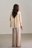 Aldebaran Apricot Yellow Jacquard Cheongsam Top