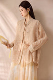 Fuchsia Milk Tea Embroidered Mandarin Collar Vest Cheongsam