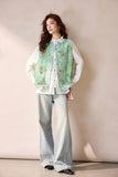 Serpentine Mint Velvet Beaded Cheongsam Vest