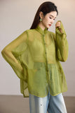 Beatrix Fairy White Semi-Transparent Cheongsam Top