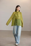 Beatrix Fairy White Semi-Transparent Cheongsam Top