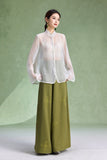 Beatrix Fairy White Semi-Transparent Cheongsam Top
